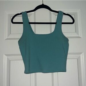 Tilly's Green Sleeveless Crop Tank Top